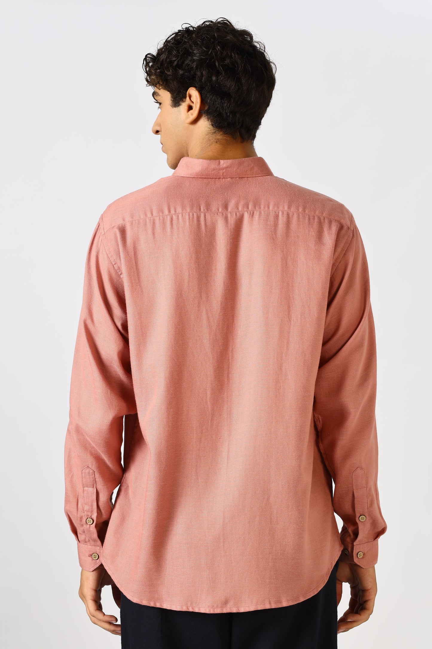 Orixta Premium Embroidered Pink Cotton Casual Shirt for Men | Full Sleeve Regular Fit Designer Button-Down Shirt
