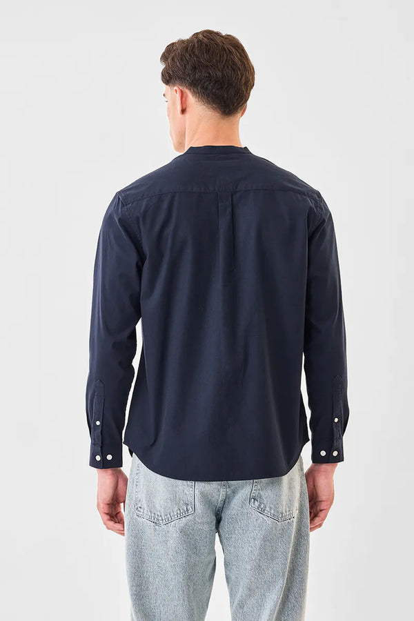 Modern Minimal Oxford Mandarin Shirt