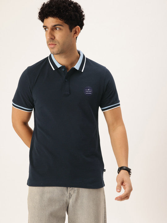 Men's Classic Fit Polo Collar Cotton T-Shirt